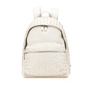 ボッテガヴェネタ イントレチャート リュック バックパック トラバーチン ホワイト レザー レディース BOTTEGAVENETA 【中古】