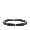 エルメス ジャンピング ロカバール ブレスレット バングル ネイビー ブラック ラッカーウッド レディース HERMES 【中古】