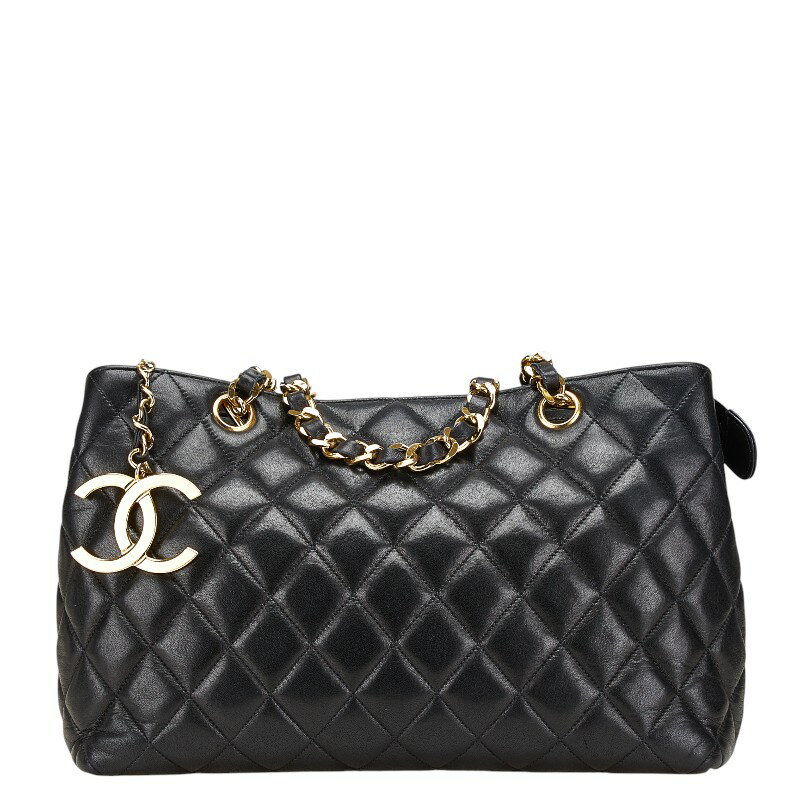 シャネル ココマーク マトラッセ チェーン ショルダーバッグ ブラック ラムスキン レディース CHANEL 【中古】のサムネイル