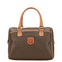 セリーヌ マカダム ハンドバッグ ブラウン PVC レザー レディース CELINE 【中古】(4)