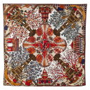 ルイ ヴィトン ル トゥ パリ スカーフ レッド ホワイト ブラウン シルク レディース LOUIS VUITTON 【中古】