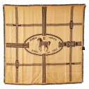 フェンディ セレリア ホース 馬 スカーフ ベージュ ブラウン シルク レディース FENDI 【中古】