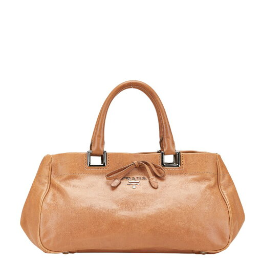 プラダ リボン ハンドバッグ BN2243 ピンクベージュ レザー レディース PRADA 【中古】 プラダ リボン ハンドバッグ BN2243 ピンクベージュ レザー レディース PRADA 【中古】