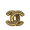 シャネル ココマーク マトラッセ ブローチ ゴールド メッキ レディース CHANEL 【中古】