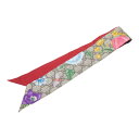 グッチ GGフローラプリント ネックボウ スカーフ 609317 グレージュ マルチカラー シルク レディース GUCCI 【中古】