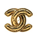 シャネル ココマーク マトラッセ ブローチ ゴールド メッキ レディース CHANEL 【中古】