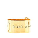 シャネル 31 RUE CAMBON PARIS テレフォンナンバー ココマーク ブレスレット バングル ゴールド メッキ レディース CHANEL 【中古】