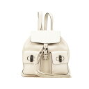 グッチ バンブー リュック バックパック 370833 アイボリー レザー レディース GUCCI 【中古】