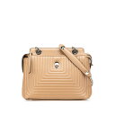フェンディ ドットコム クリック チェーン ショルダーバッグ ハンドバッグ 8BN299 ベージュ レザー レディース FENDI 【中古】