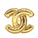 シャネル ココマーク マトラッセ ブローチ ゴールド メッキ レディース CHANEL 【中古】