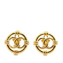 シャネル ヴィンテージ ココマーク ラウンド サークル イヤリング ゴールド メッキ レディース CHANEL 【中古】