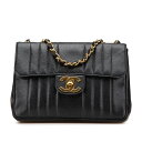 シャネル マドモアゼル ココマーク チェーン ショルダーバッグ ハンドバッグ ブラック キャビアスキン レディース CHANEL 【中古】