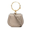 クロエ ナイル ハンドバッグ ショルダーバッグ 2WAY グレージュ グレー レザー レディース Chloe 【中古】