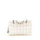 シャネル バブルキルト ココマーク チェーン ワンショルダーバッグ ホワイト ラムスキン レディース CHANEL 【中古】