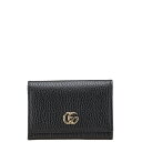 グッチ GGマーモント カードケース 739525 ブラック レザー レディース GUCCI 【中古】