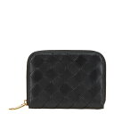 ボッテガヴェネタ イントレチャート コンパクト財布 ブラック レザー メンズ BOTTEGAVENETA 【中古】