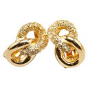 ディオール イヤリング ゴールド メッキ ラインストーン レディース Dior 【中古】