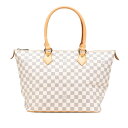 ルイ ヴィトン ダミエ アズール サレヤMM トートバッグ ショルダーバッグ N51185 ホワイト PVC レザー レディース LOUIS VUITTON 【中古】(4)