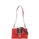 グッチ シルヴィ ショルダーバッグ 421882 レッド ネイビー レザー レディース GUCCI 【中古】