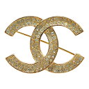 シャネル ココマーク ラインストーン ブローチ ゴールド メッキ ラインストーン レディース CHANEL 【中古】