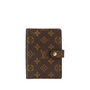 ルイ ヴィトン モノグラム アジェンダPM 手帳カバー R20005 ブラウン PVC レザー レディース LOUIS VUITTON 【中古】
