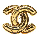シャネル マトラッセ ココマーク ブローチ ゴールド メッキ レディース CHANEL 【中古】