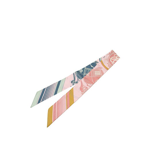 エルメス ツイリー EX-LIBRIS エクスリブリス スカーフ ピンク マルチカラー シルク レディース HERMES 【中古】 エルメス ツイリー EX-LIBRIS エクスリブリス スカーフ ピンク マルチカラー シルク レディース HERMES 【中古】