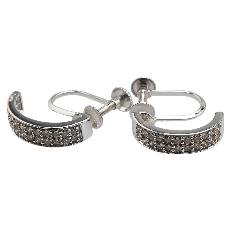 K18WG ホワイトゴールド イヤリング レディース 【中古】