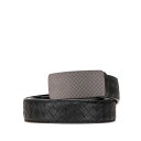 ボッテガヴェネタ イントレチャート ベルト サイズ:95/38 ブラック レザー メンズ BOTTEGAVENETA 【中古】
