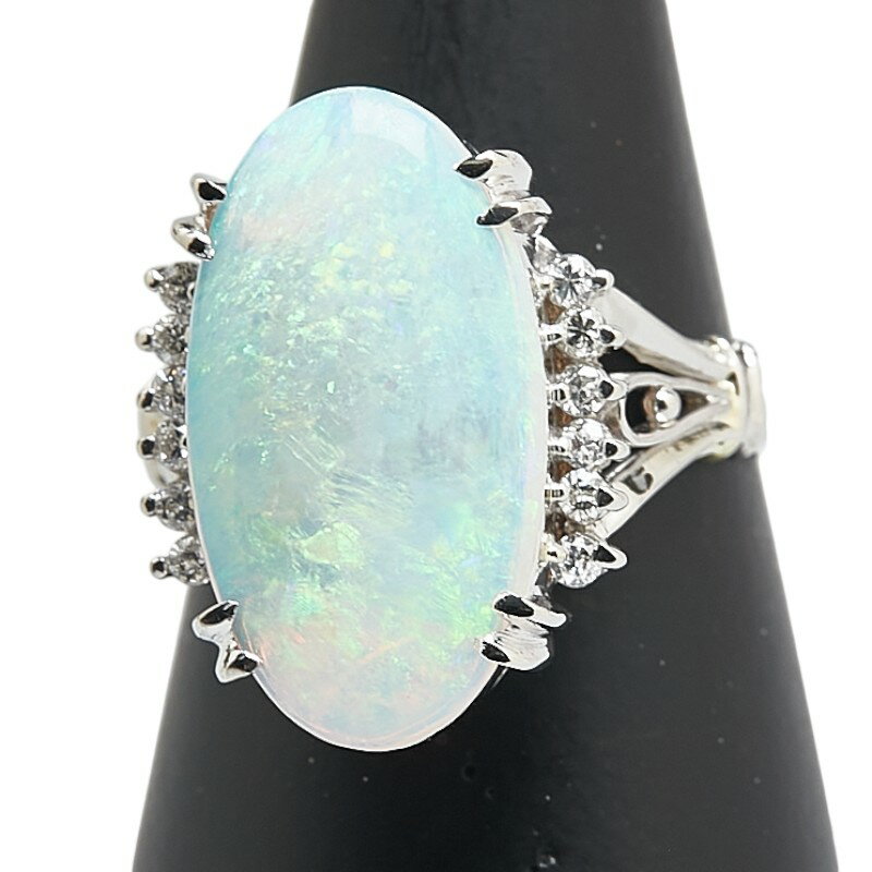 【中古】Pt900プラチナオパール...