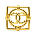 シャネル ココマーク スクエア サークル ブローチ ゴールド メッキ レディース CHANEL 【中古】
