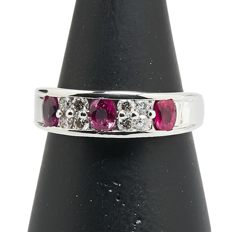 【中古】Pt900プラチナルビー0...