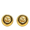 シャネル ヴィンテージ ココマーク ラウンド イヤリング ゴールド メッキ レディース CHANEL 【中古】