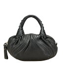 フェンディ ズッカ ミニスパイバッグ ハンドバッグ 8BL078 ブラック レザー レディース FENDI 【中古】