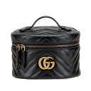 グッチ GGマーモント バニティバッグ 624615 ブラック レザー レディース GUCCI 【中古】
