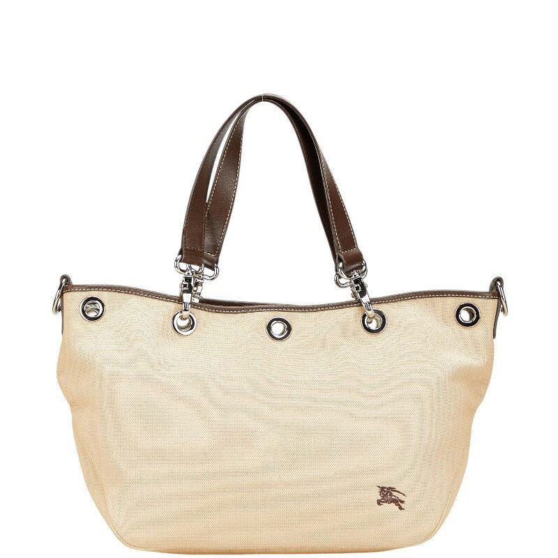 バーバリー ノヴァチェック ハンドバッグ トートバッグ ベージュ ブラウン キャンバス レディース BURBERRY 【中古】