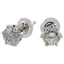 Pt900 プラチナ ダイヤ0.86ct スタッドピアス レディース 【中古】