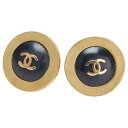 シャネル イヤリング ゴールド ブラック メッキ プラスチック レディース CHANEL 【中古】