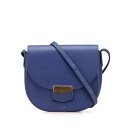 セリーヌ トロッター 斜め掛け ショルダーバッグ ブルー レザー レディース CELINE 【中古】