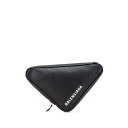 バレンシアガ トライアングル 三角 クラッチバッグ セカンドバッグ ポーチ 476976 ブラック レザー レディース BALENCIAGA 【中古】