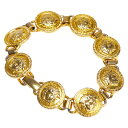 ヴェルサーチェ メデューサ ブレスレット ゴールド メッキ レディース VERSACE 【中古】