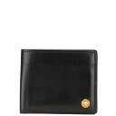 ヴェルサーチェ メドゥーサ 二つ折り財布 ブラック レザー レディース VERSACE 【中古】
