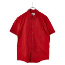 アルマーニエクスチェンジ ボタンダウン 半袖シャツ サイズ:M レッド コットン メンズ ARMANI EXCHANGE 【中古】