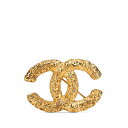 シャネル ヴィンテージ ココマーク ヨウガン 溶岩 ブローチ ゴールド メッキ レディース CHANEL 【中古】