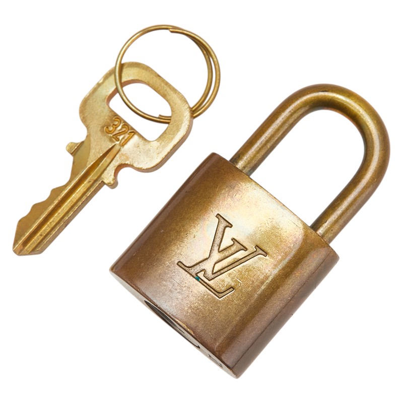 ルイ ヴィトン カデナ 南京錠 キー セット ゴールド メッキ レディース LOUIS VUITTON 【中古】