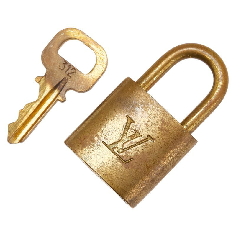 ルイ ヴィトン カデナ 南京錠 キー セット ゴールド メッキ レディース LOUIS VUITTON 【中古】