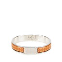 エルメス エマイユ バングル シルバー ブラウン ベージュ メタル レディース HERMES 【中古】