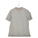 ディーゼル メタルロゴ 半袖Tシャツ サイズ:M グレー シルバー コットン メンズ DIESEL 【中古】
