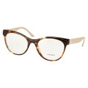 プラダ ロゴ メガネ VPR05W ブラウン ベージュ プラスチック レディース PRADA 【中古】