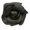 シャネル カメリア フラワー 花 モチーフ ブローチ コサージュ ブラック ナイロン レディース CHANEL 【中古】